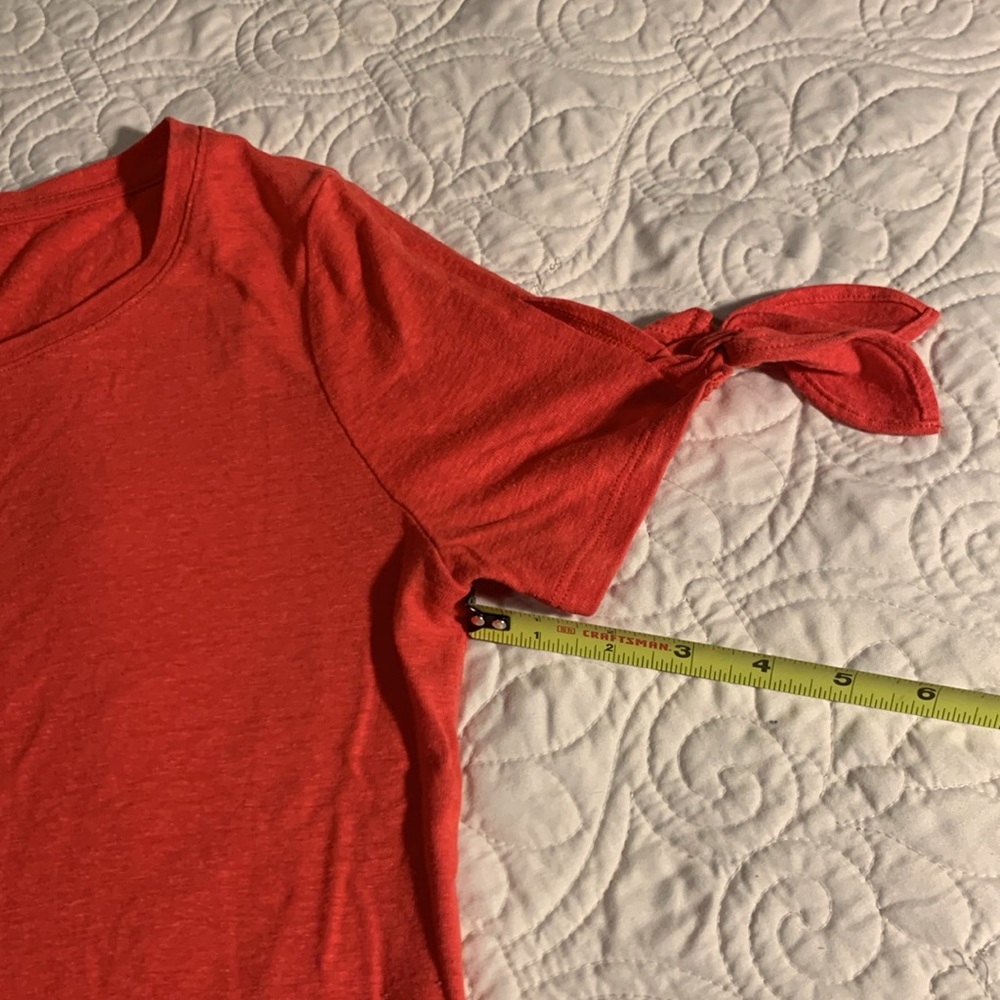Talbots tie sleeve tee - Picture 7 of 8